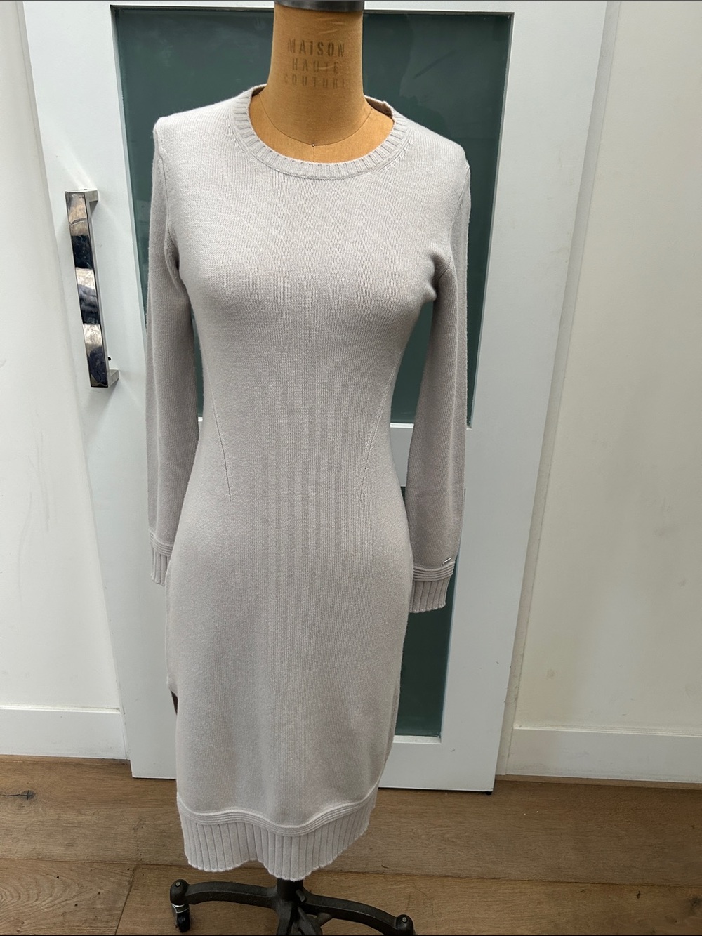 Armani Jeans Fitted Sweater Dress in Pale Lavender